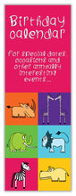 Birthday Calendar - Curious Creatures
